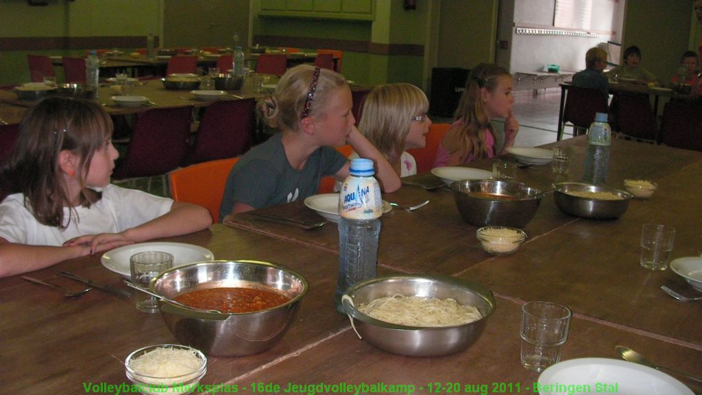 En wat eten we de eerste dag? Spaghetti natuurlijk.