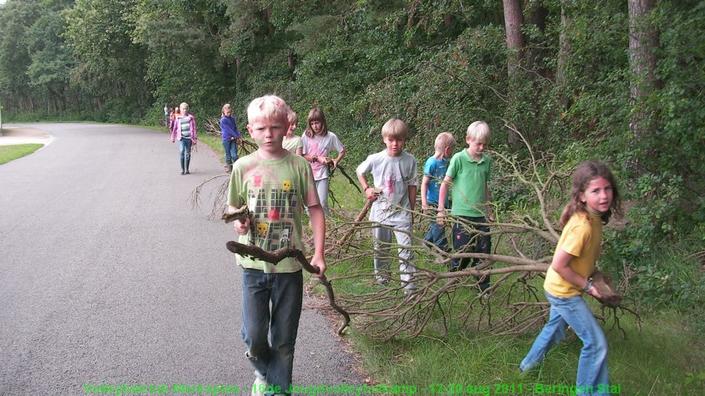 Nog wat hout voor het kampvuur.