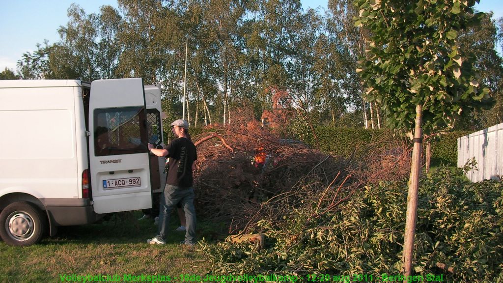 Alle hout voor het kampvuur.