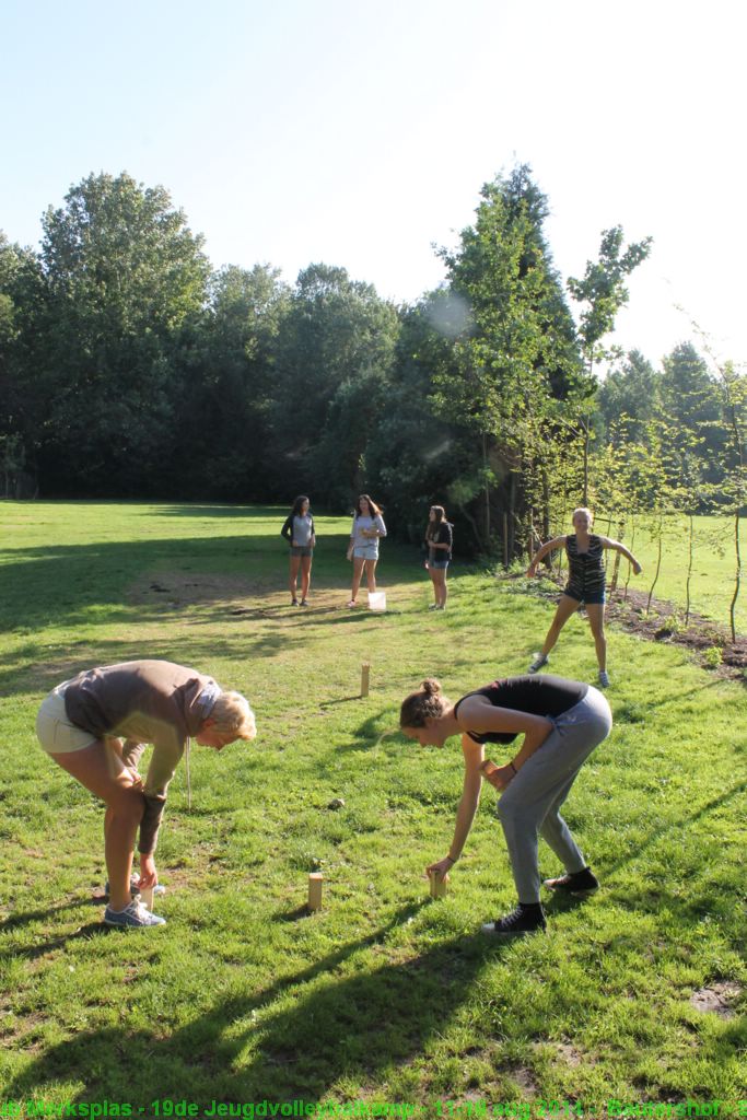 Kubb spelen.